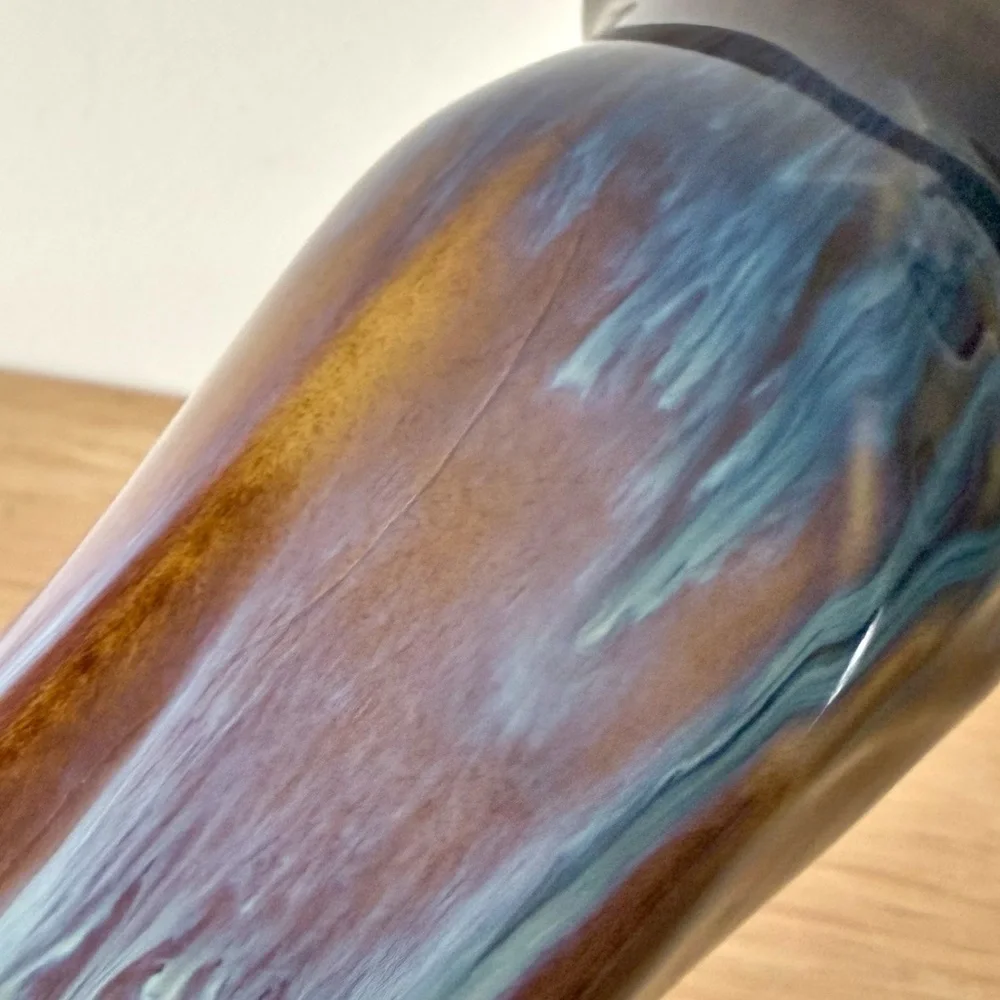 Bill Campbell Studio Pottery 7.5” Inch Vase Signed Drip Glaze Artisan Wabi Sabi - Picture 14 of 15